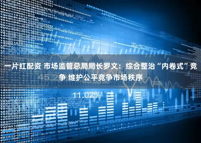 一片红配资 市场监管总局局长罗文：综合整治“内卷式”竞争 维护公平竞争市场秩序