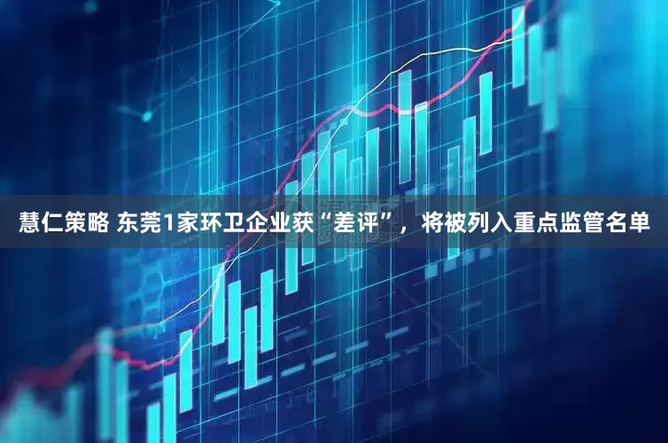 慧仁策略 东莞1家环卫企业获“差评”，将被列入重点监管名单